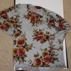 Long sleeve strappy shoulder blouse